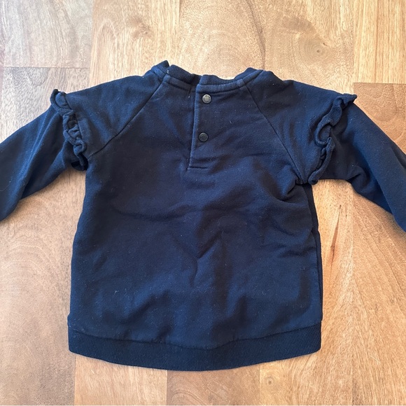 Miles the Label 12mo Black Ruffle Sweatshirt - Picture 2 of 4